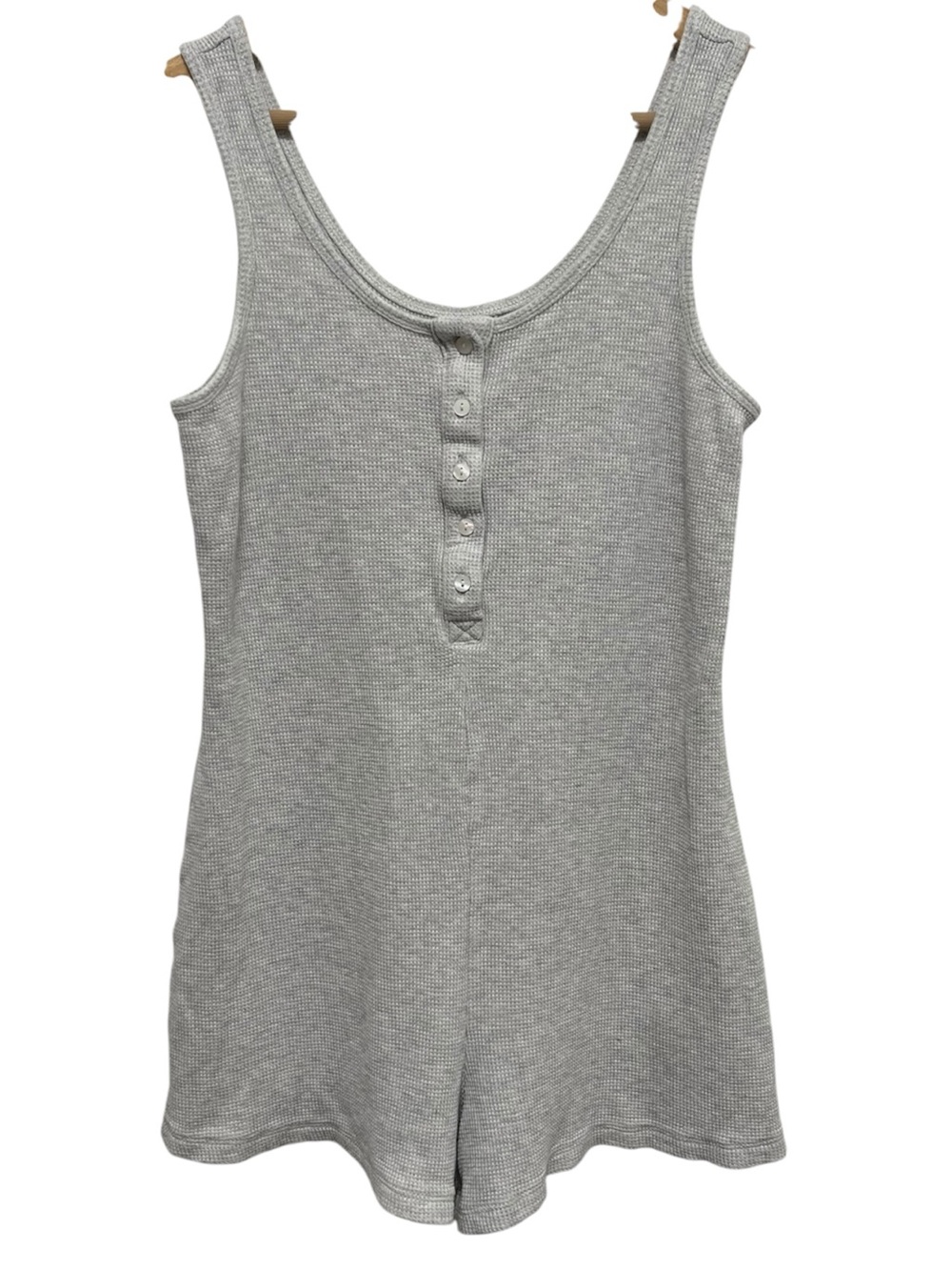 Old Navy Thermal Light Gray Lounge Romper Size Small